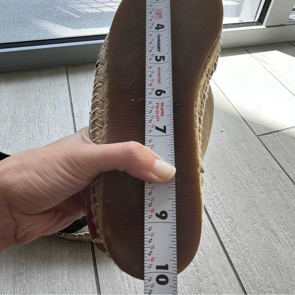 Burberry Authentic Beige Hodgeson House Check Canvas Flat Espadrille Size 7